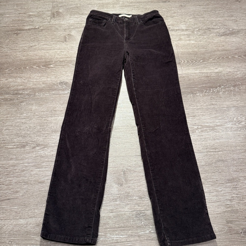 Levis Pants Adult 28 Dark‎ Brown 724 High Rise Straight Corduroy 28x30 Cotton